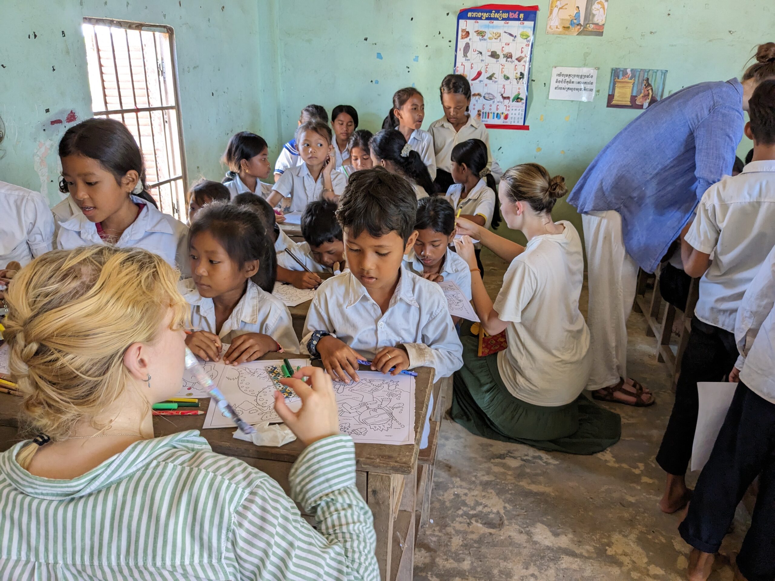 Engage with Cambodian school students